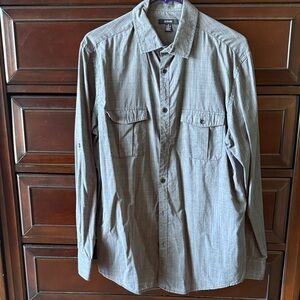 Alfani Gray Long Sleeve Shirt